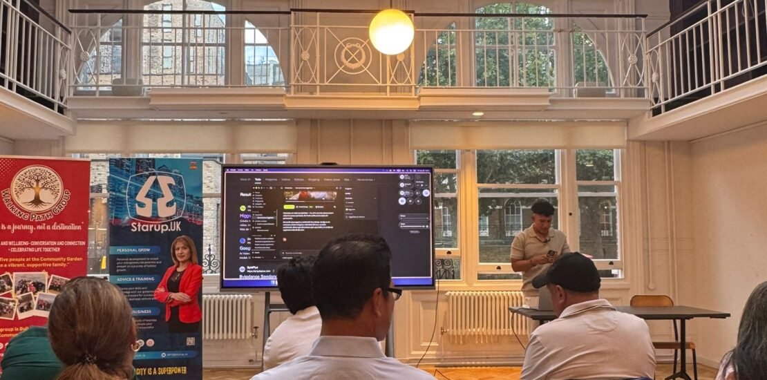 Entrepreneurs attending the free AI for Business masterclass by Starup at Walworth Town Hall, London