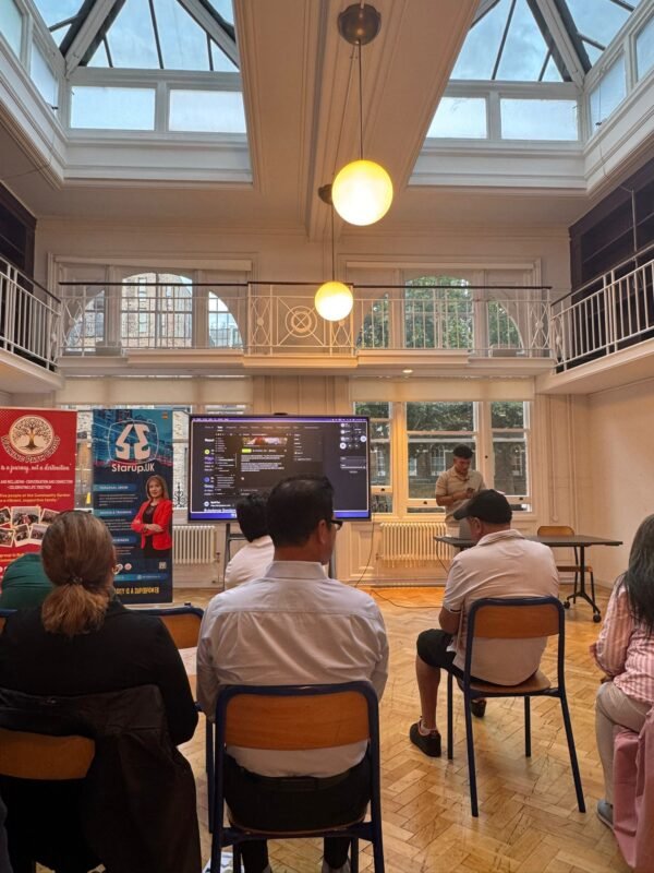Entrepreneurs attending the free AI for Business masterclass by Starup at Walworth Town Hall, London